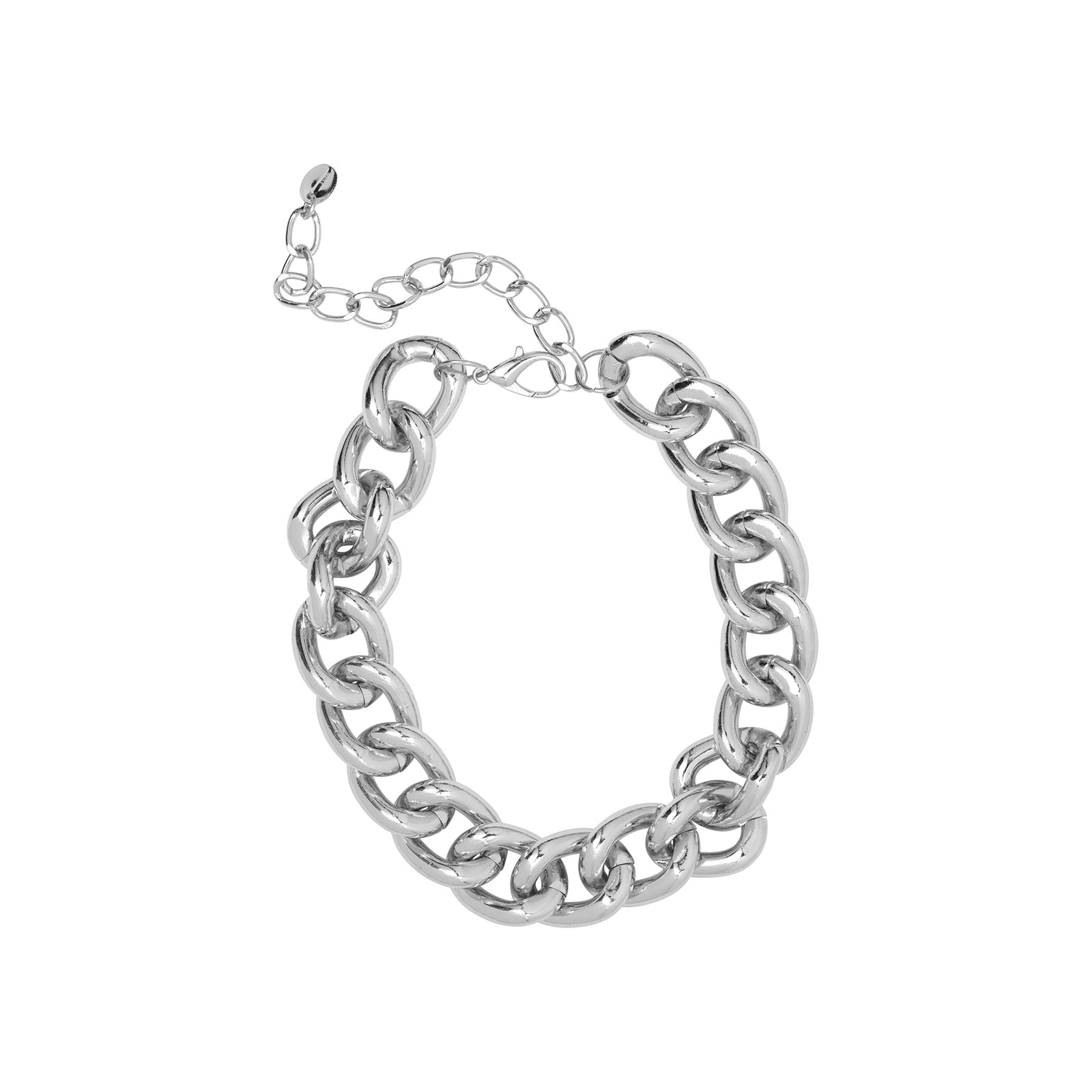 Halsband - silverfärgad kedja 35+10 cm