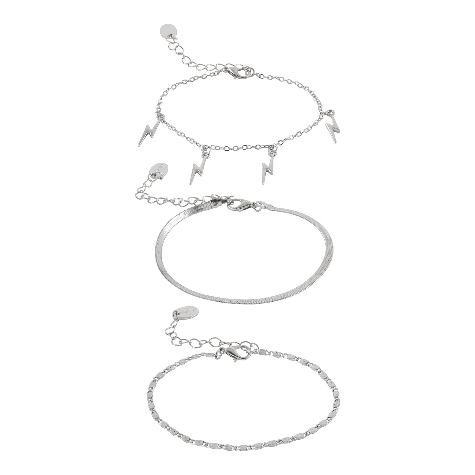 Armband dam - silverfärgat med tre kedjor