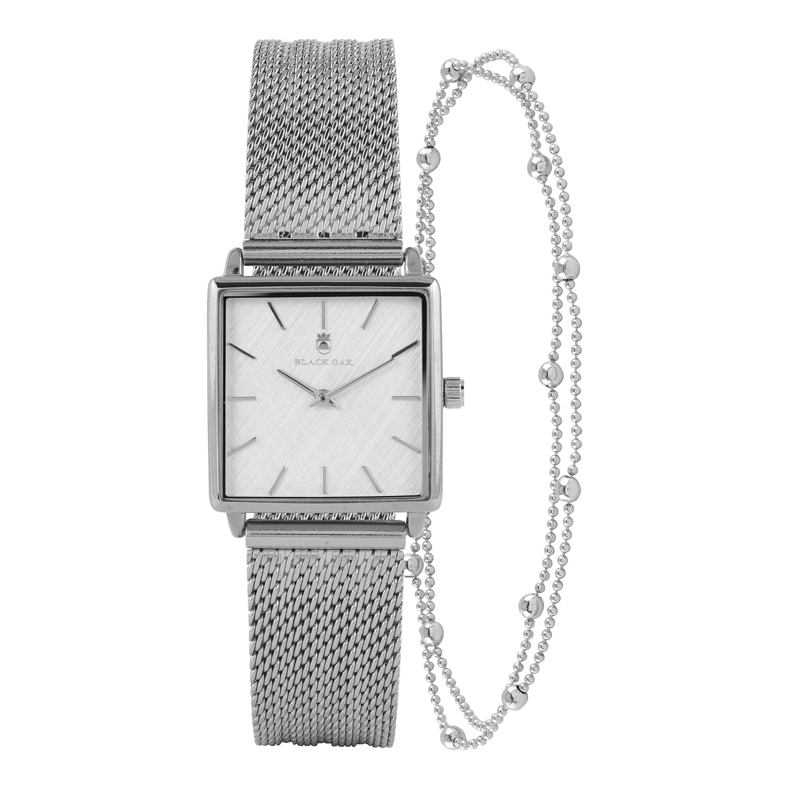 Black Oak Statement klockset - silver, 26mm