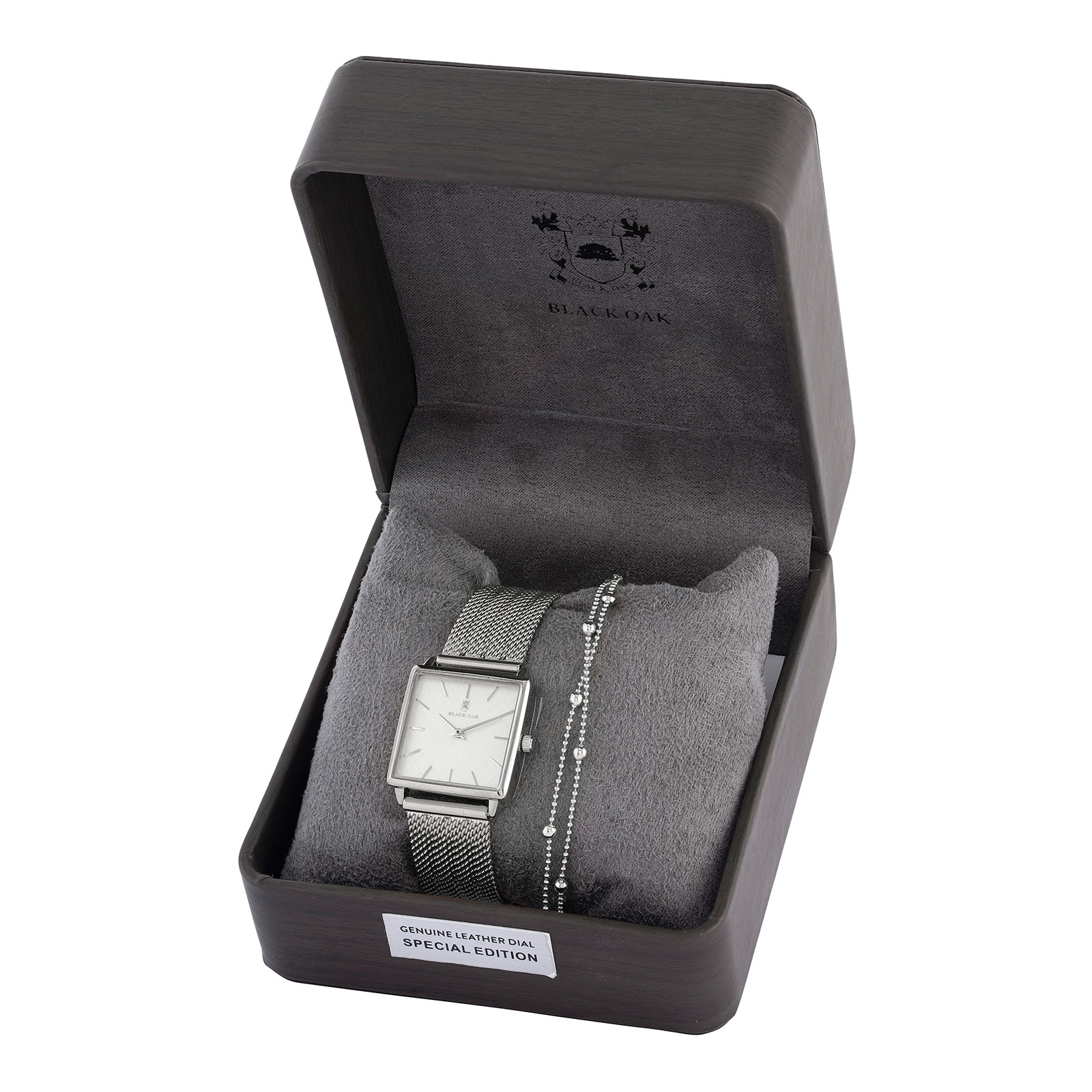 Black Oak Statement klockset - silver, 26mm