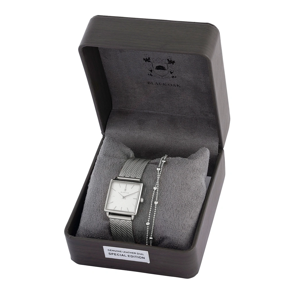 Black Oak Statement klockset - silver, 26mm