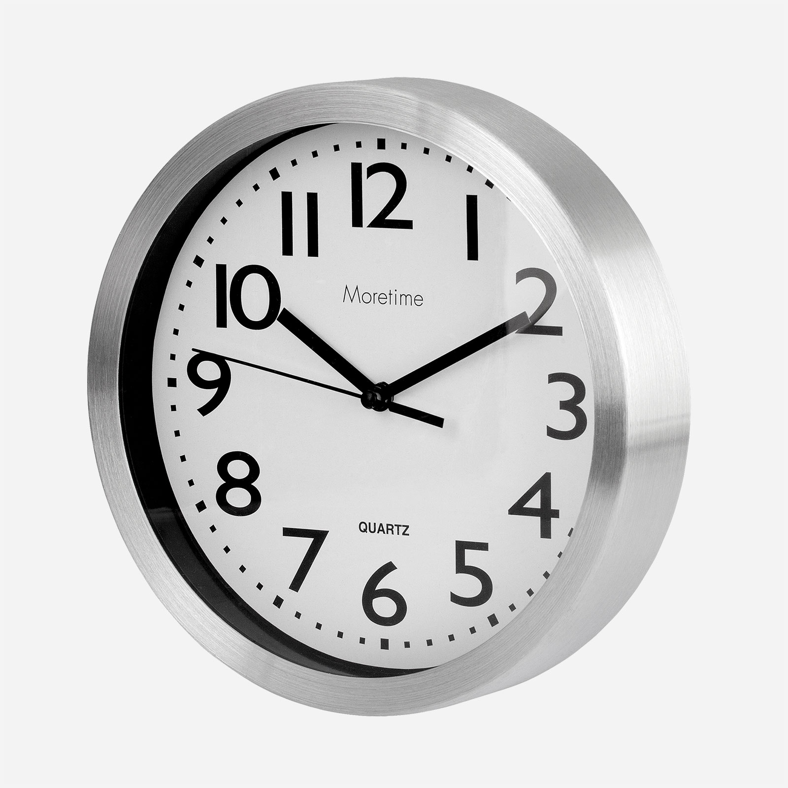 Väggklocka - vit/silver, 20 cm
