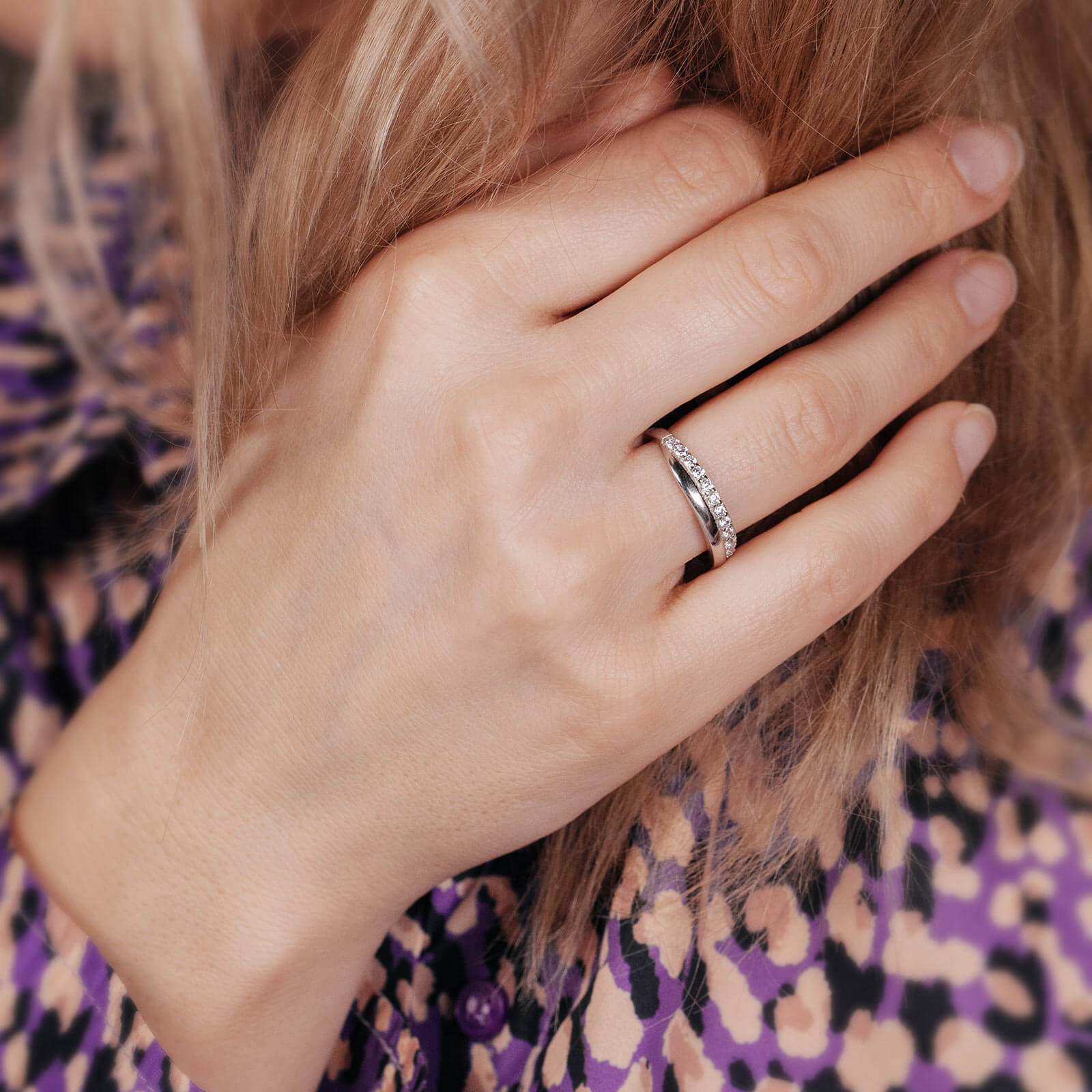 Ring i Sterling Silver med Kubisk Zirkonia