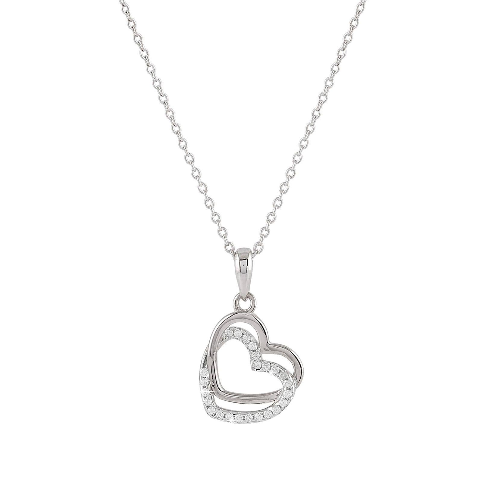 Sterling Silver 925 Halsband med hjärta