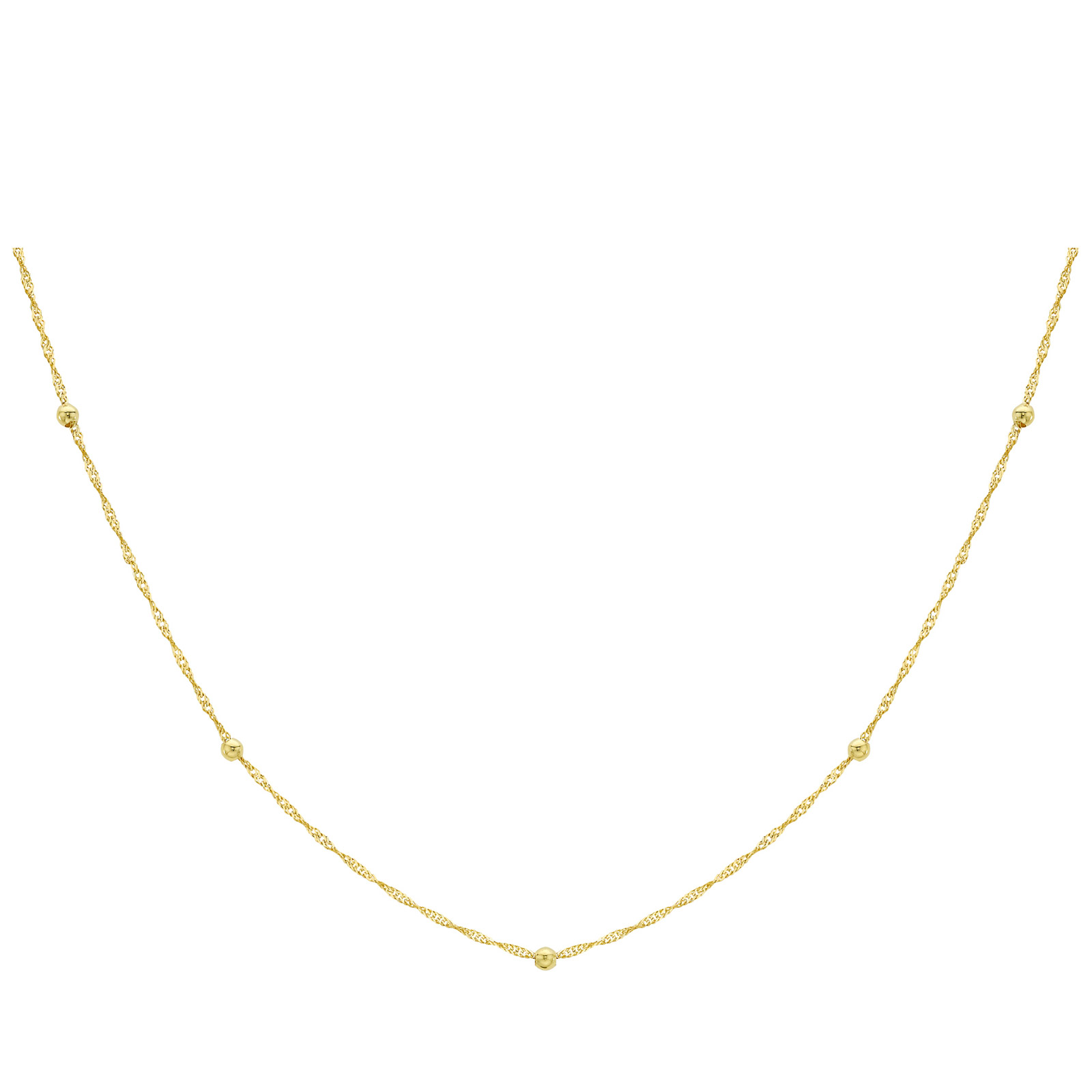 Halsband 9k guld -Twist 46 cm