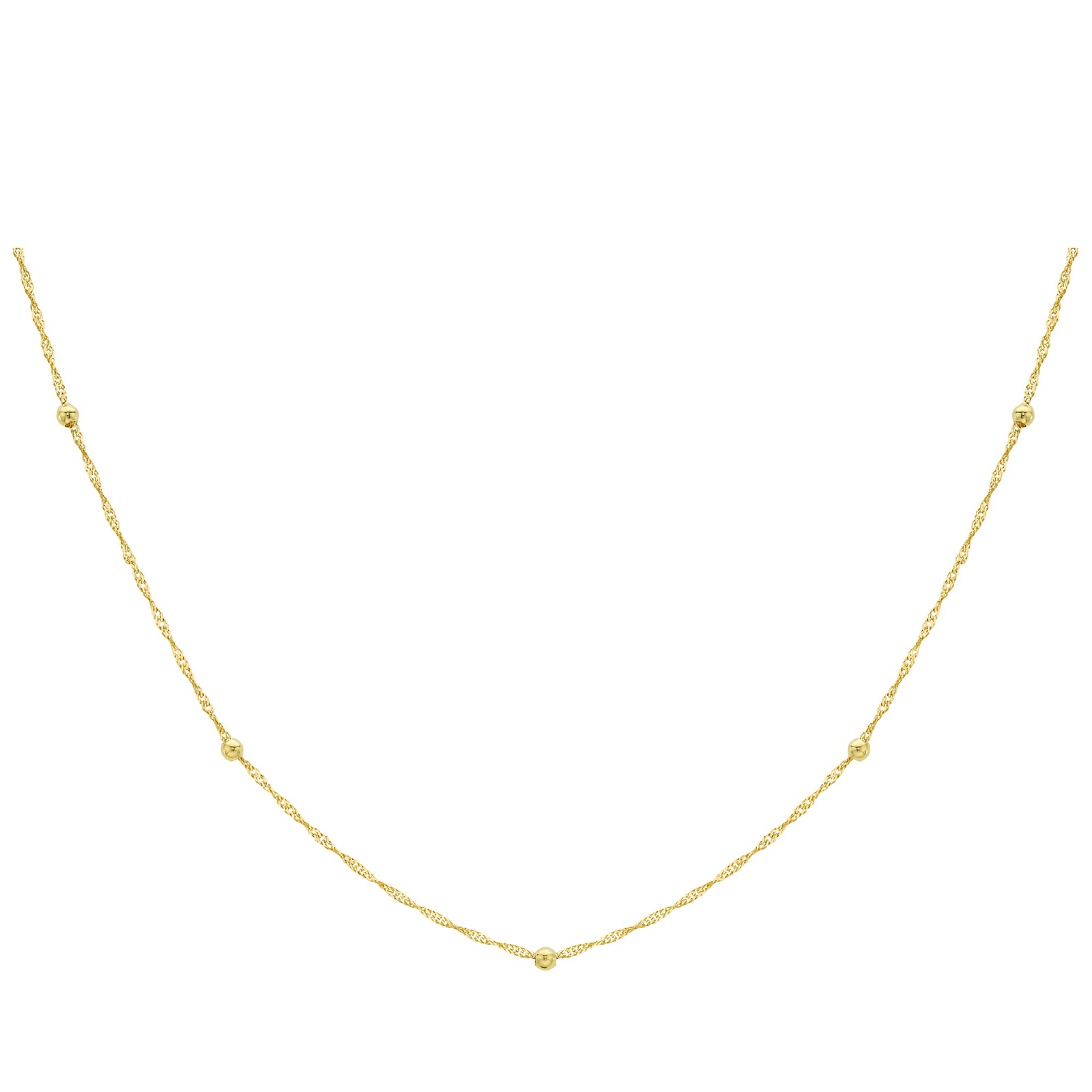 Halsband 9k guld -Twist 46 cm