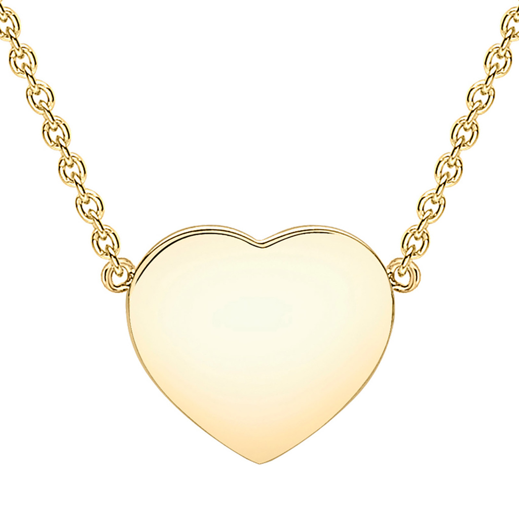 Halsband 9k guld 41-43 cm - Hjärta