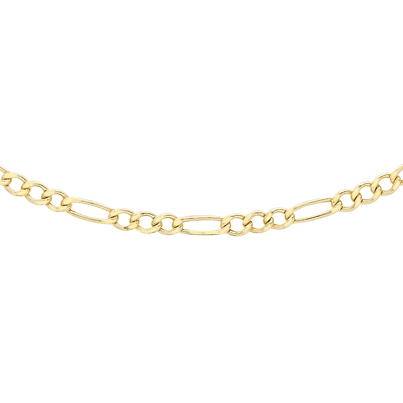 Halsband 9k guld - Figarokedja 46 cm