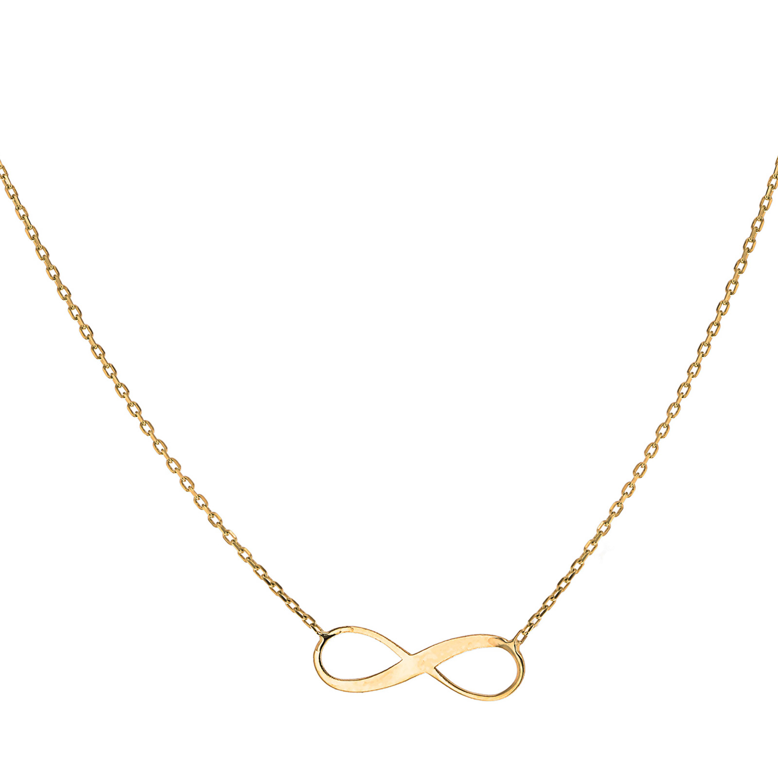 Halsband 9k guld - Infinity 41-46cm