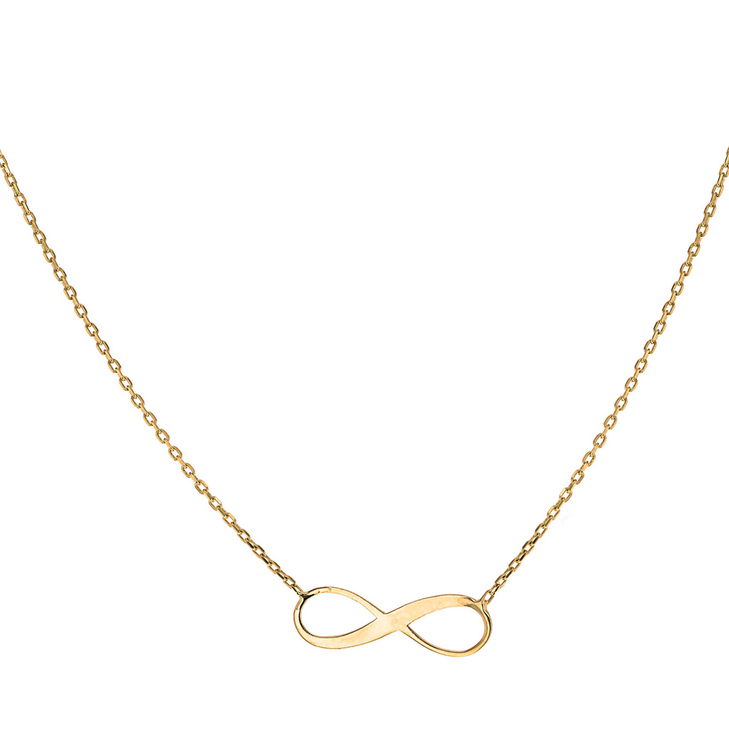 Halsband 9k guld Infinity - 41-46cm