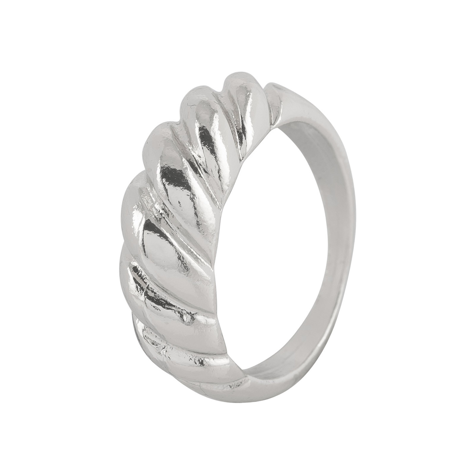 Vriden ring - silverfärgad