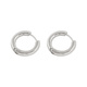 Silverfärgade örhängen - Hoops 11 mm