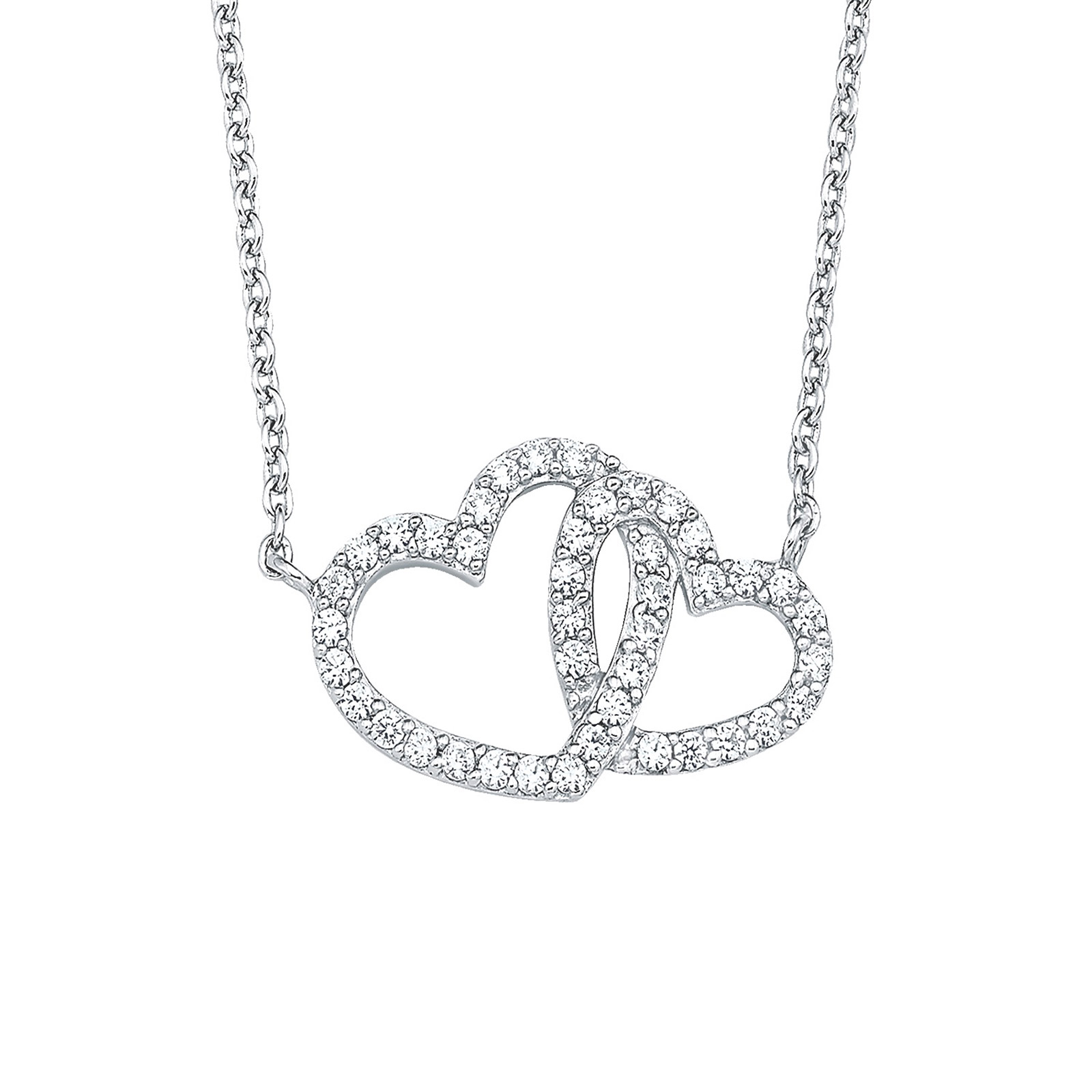 Halsband 925 Sterling Silver - Hjärtan