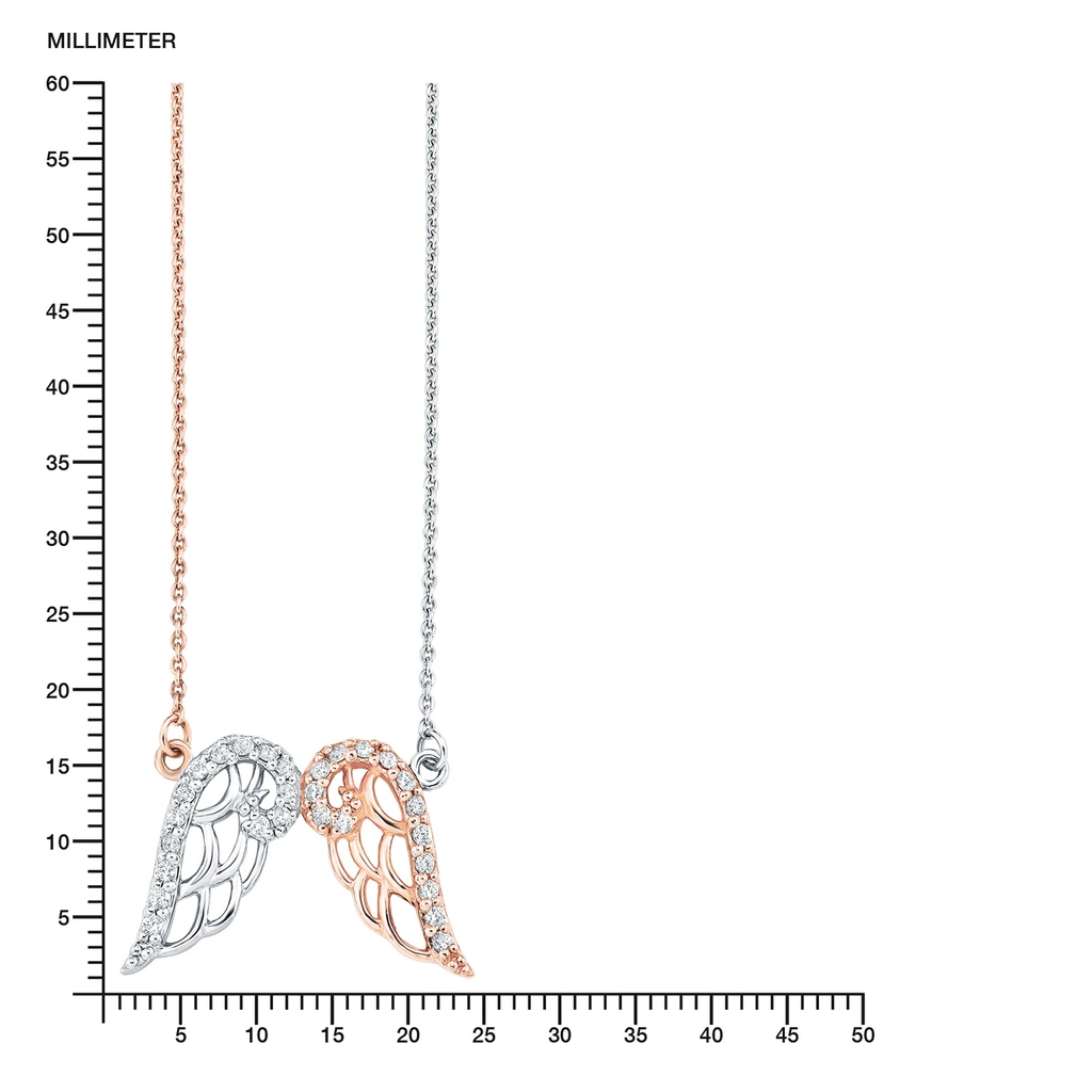 Silverhalsband, droppe med blå sten - 45 cm