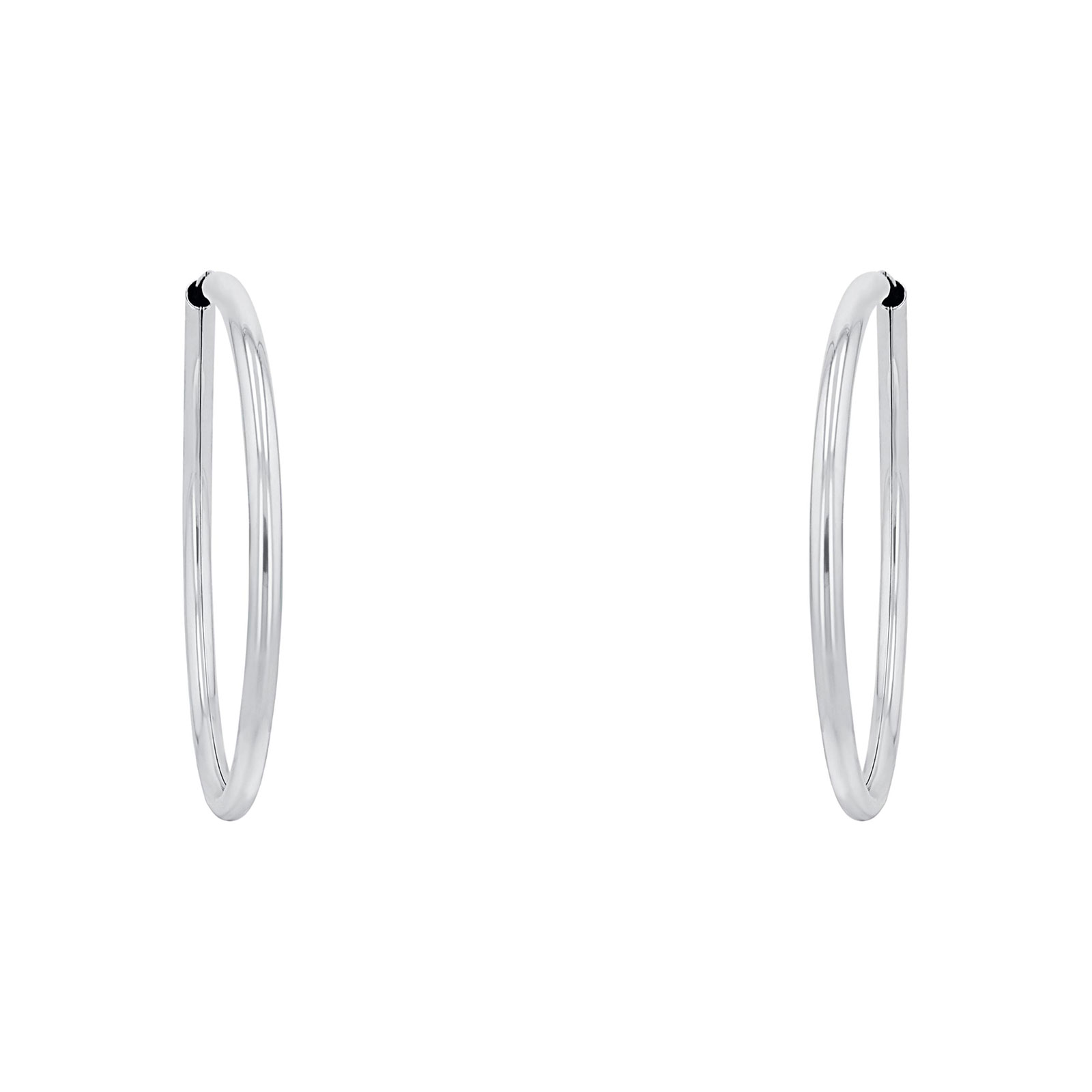 Örhängen 925 Sterling Silver - creoler 4,5 cm