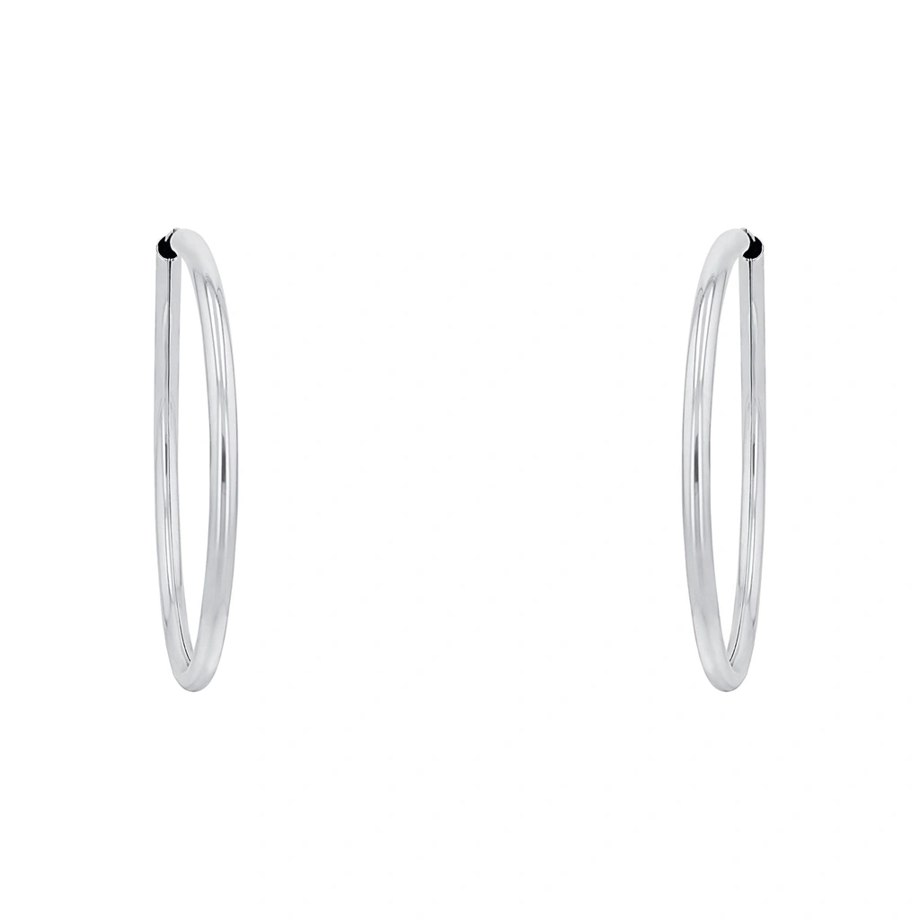 Örhängen 925 Sterling Silver - creoler 4,5 cm