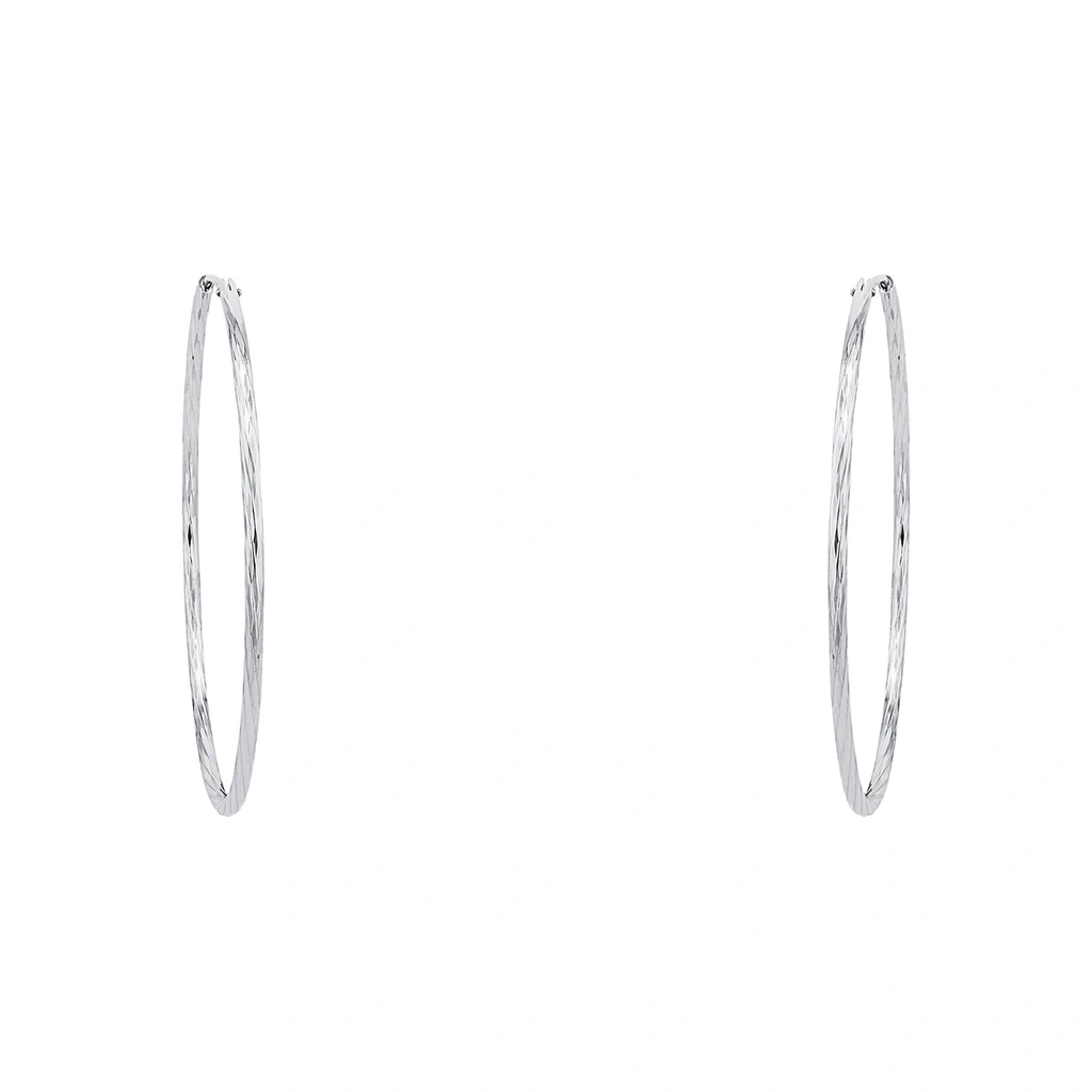 Örhängen 925 Sterling Silver - creoloer 5,5 cm