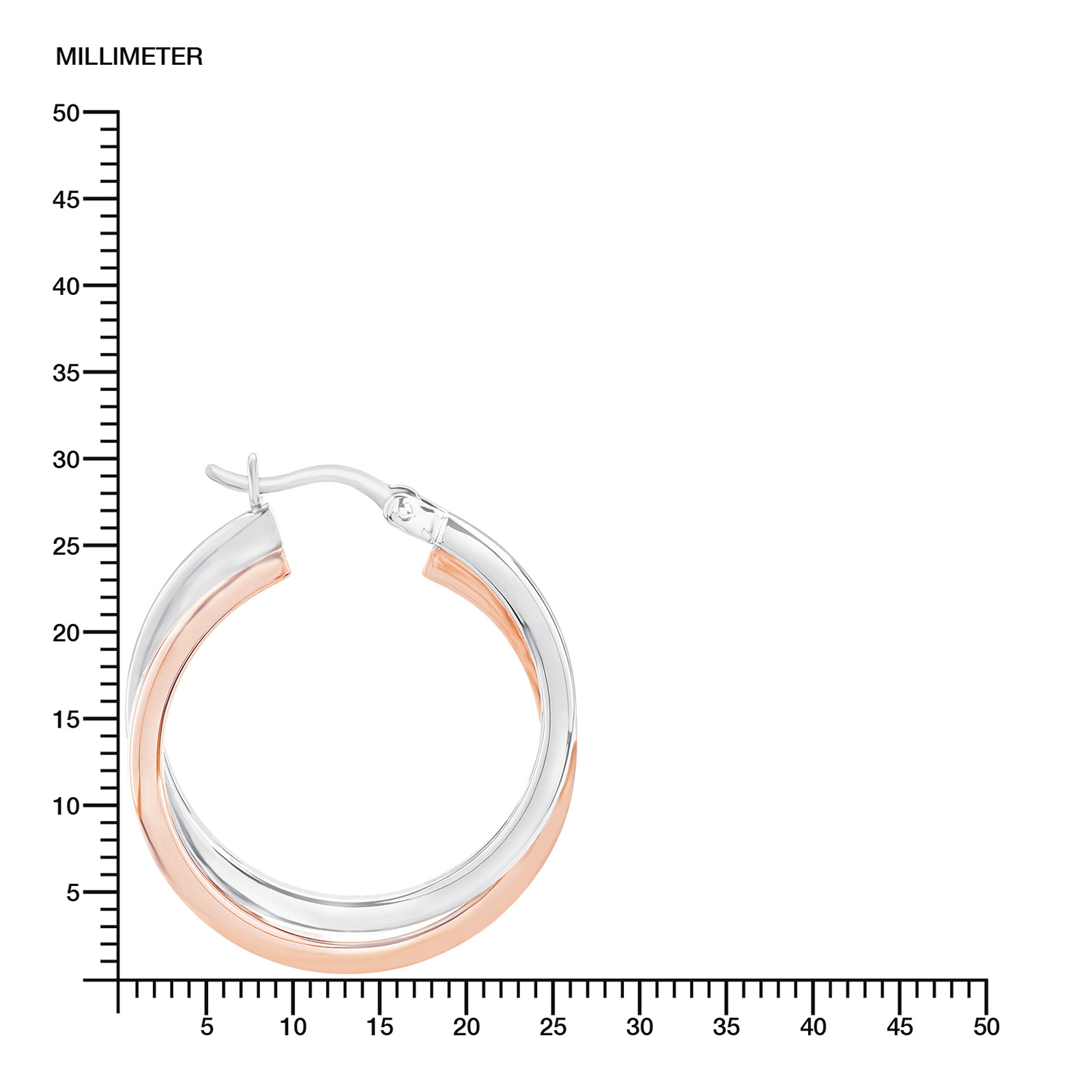Örhängen 925 Sterling Silver - Hoops 2,9 cm