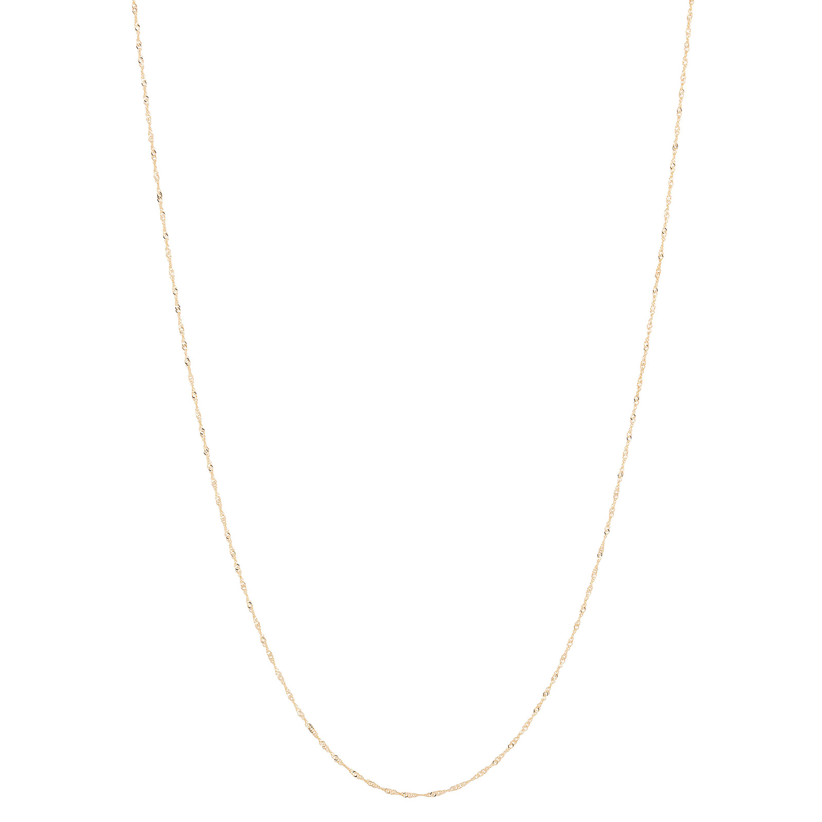 18K Guldkedja Singapore tunn 42cm
