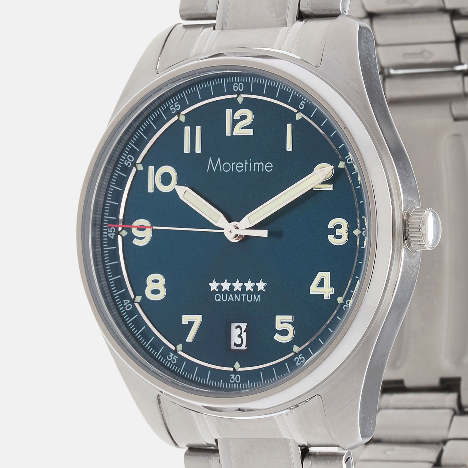 Moretime herrklocka - set med extra armband, silver/blå