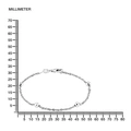 Silverarmband, tvinnad länk med bollar - 19 cm