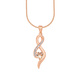 Rosegoldpläterat silverhalsband - infinitysymbol, 45 cm