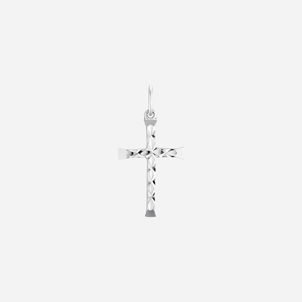 Silverberlock - facetterat kors, 25 mm