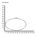 Silverarmband, figarolänk - 19 cm
