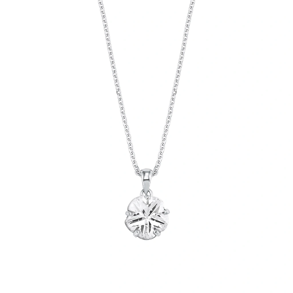 Silverhalsband - vit Kubisk Zirkonia