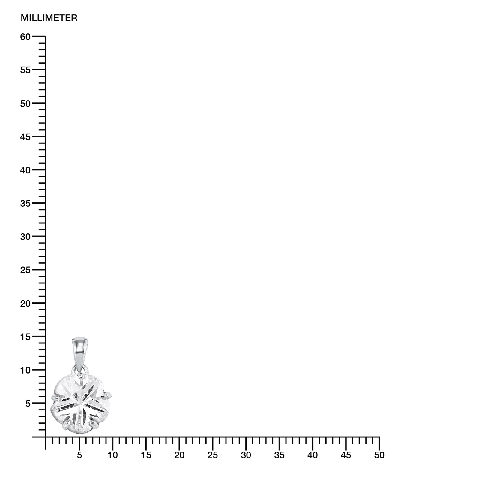 Silverhalsband - vit Kubisk Zirkonia