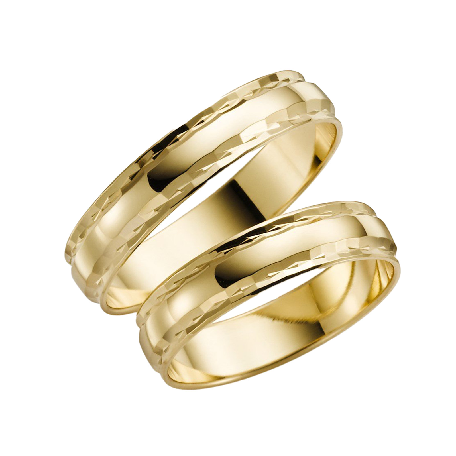 Förlovningsring 18k guld - Kupad 4,5 mm / 1 mm