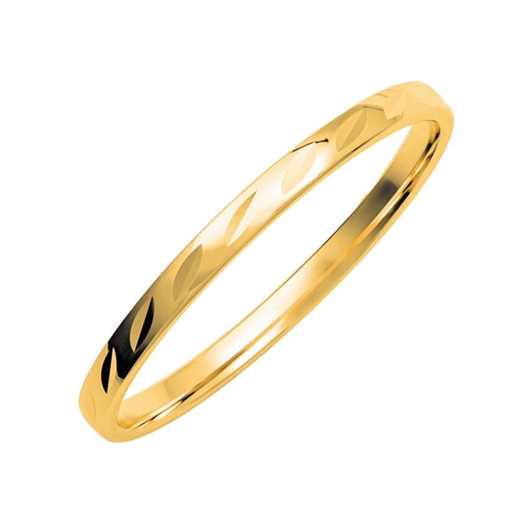 Förlovningsring 18k guld - Kupad 2 mm