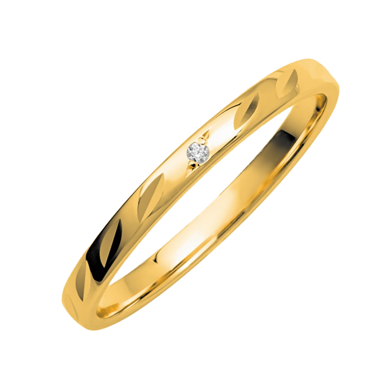 Förlovningsring 18k guld diamant - 2 mm / 1,1 mm