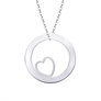 Gravyrhalsband 925 Sterling silver - ring & hjärta