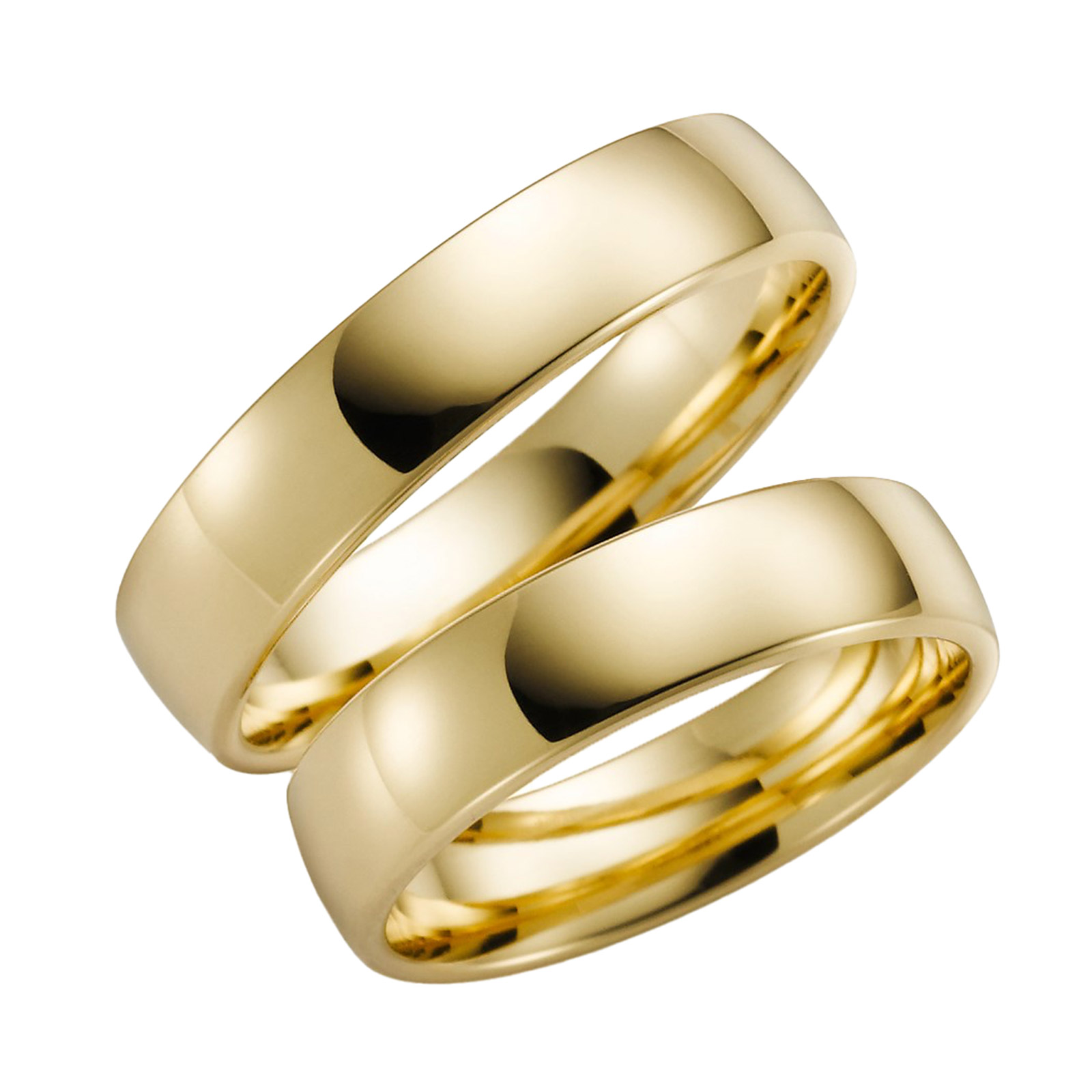 Förlovningsring 9k guld - rak 5 mm / 1,5 mm