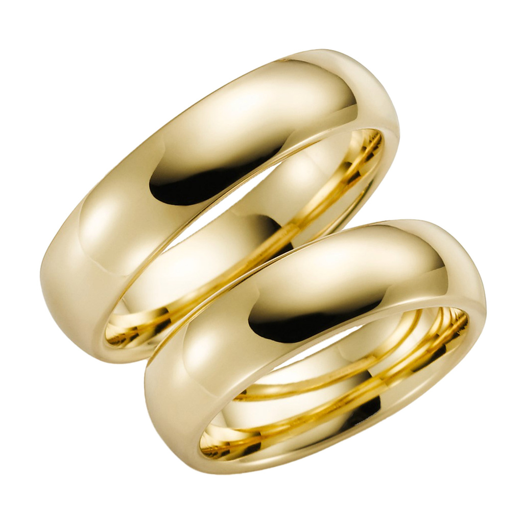 Förlovningsring 9k guld - Kupad 6 mm