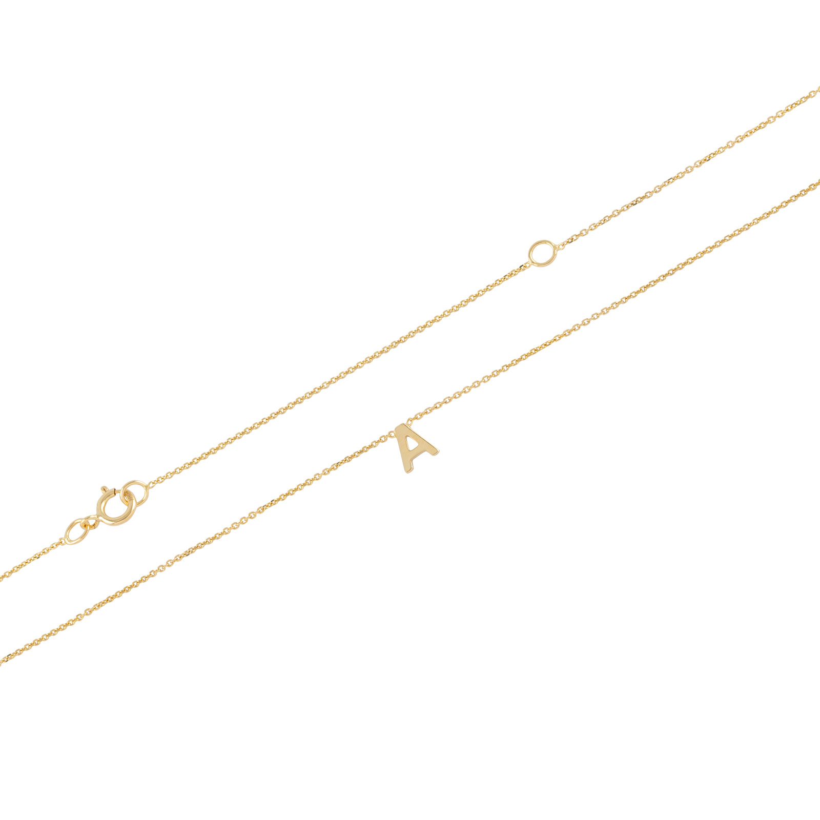 Halsband 9k guld - Bokstav A