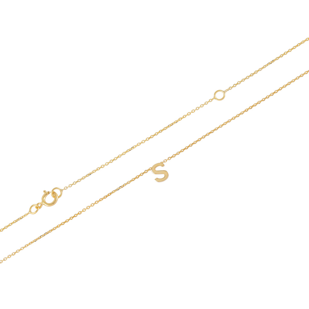 Halsband 9k guld - Bokstav S