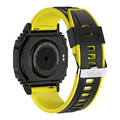 Nasa Smartwatch - gummiband, svart/gul, 0,96 tum