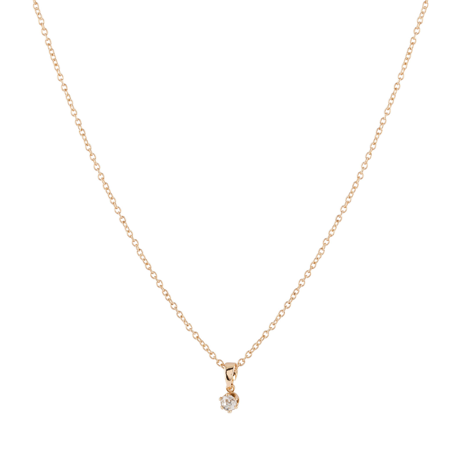 Guldfärgat halsband med berlock - 42 cm