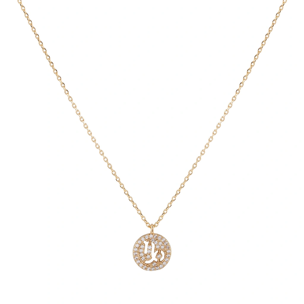 Guldfärgat halsband stjärntecken symbol - Stenbocken