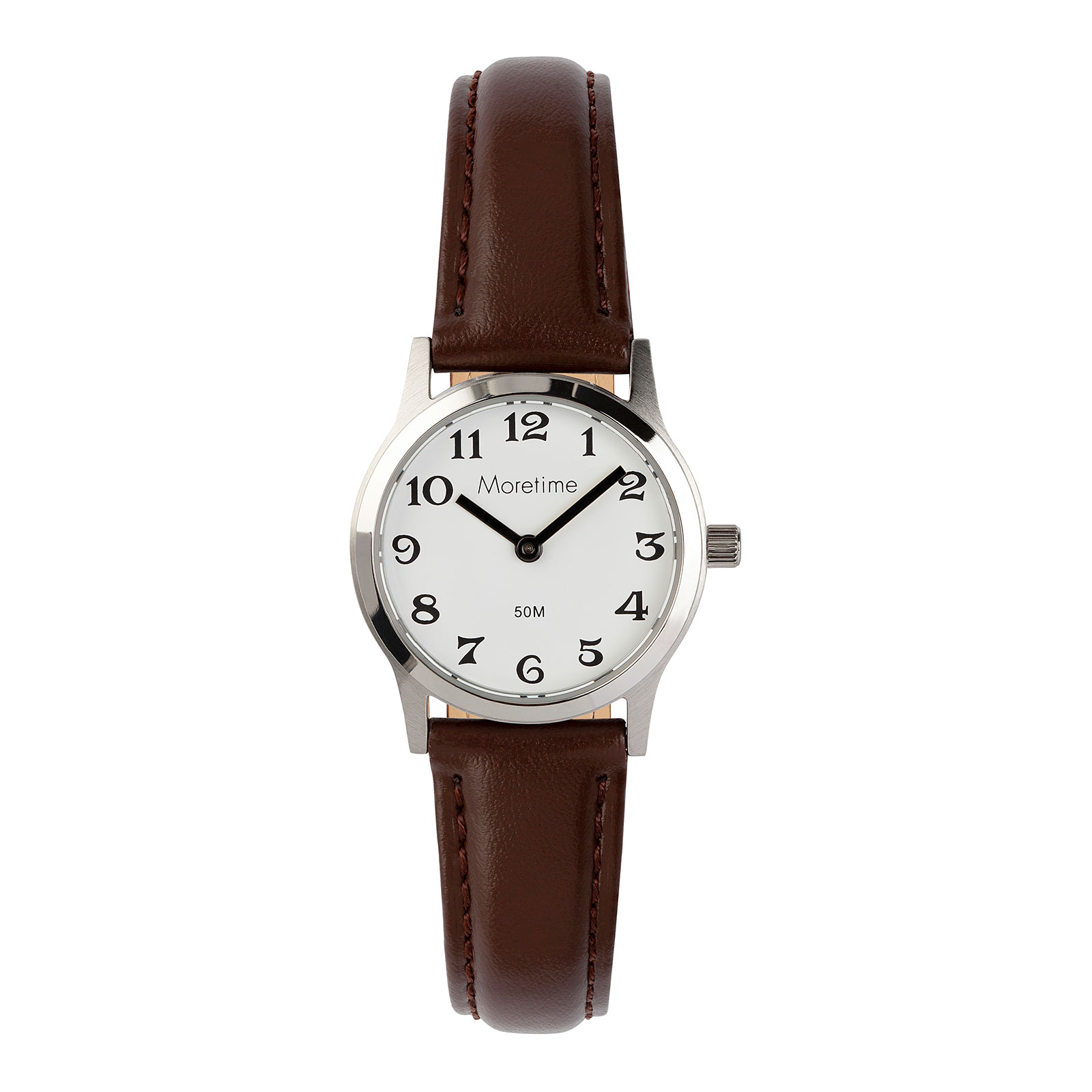 Moretime damklocka - silver/brun, 29 mm