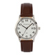 Moretime herrklocka - silver/brun, snirkliga siffror