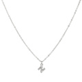 Silverfärgat halsband - bokstav N