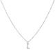Silverfärgat halsband - bokstav L