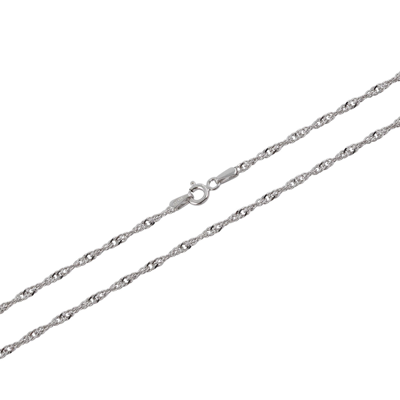 Silverhalsband Singapore - 2,25 mm bred