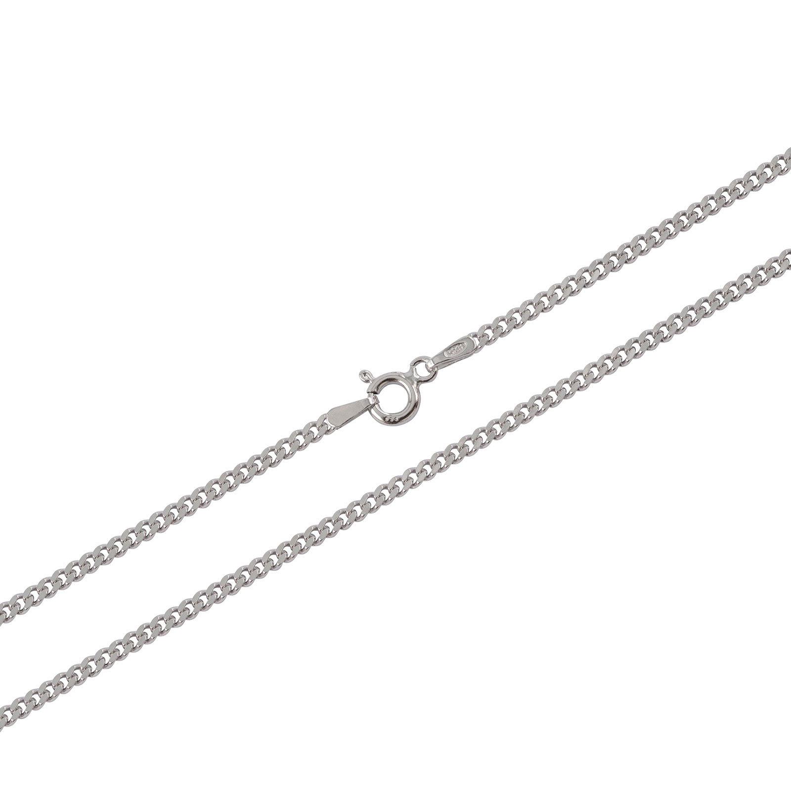 Silverhalsband pansarlänk - 2,1 mm bred