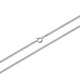 Silverhalsband pansarlänk - 2,1 mm/60 cm