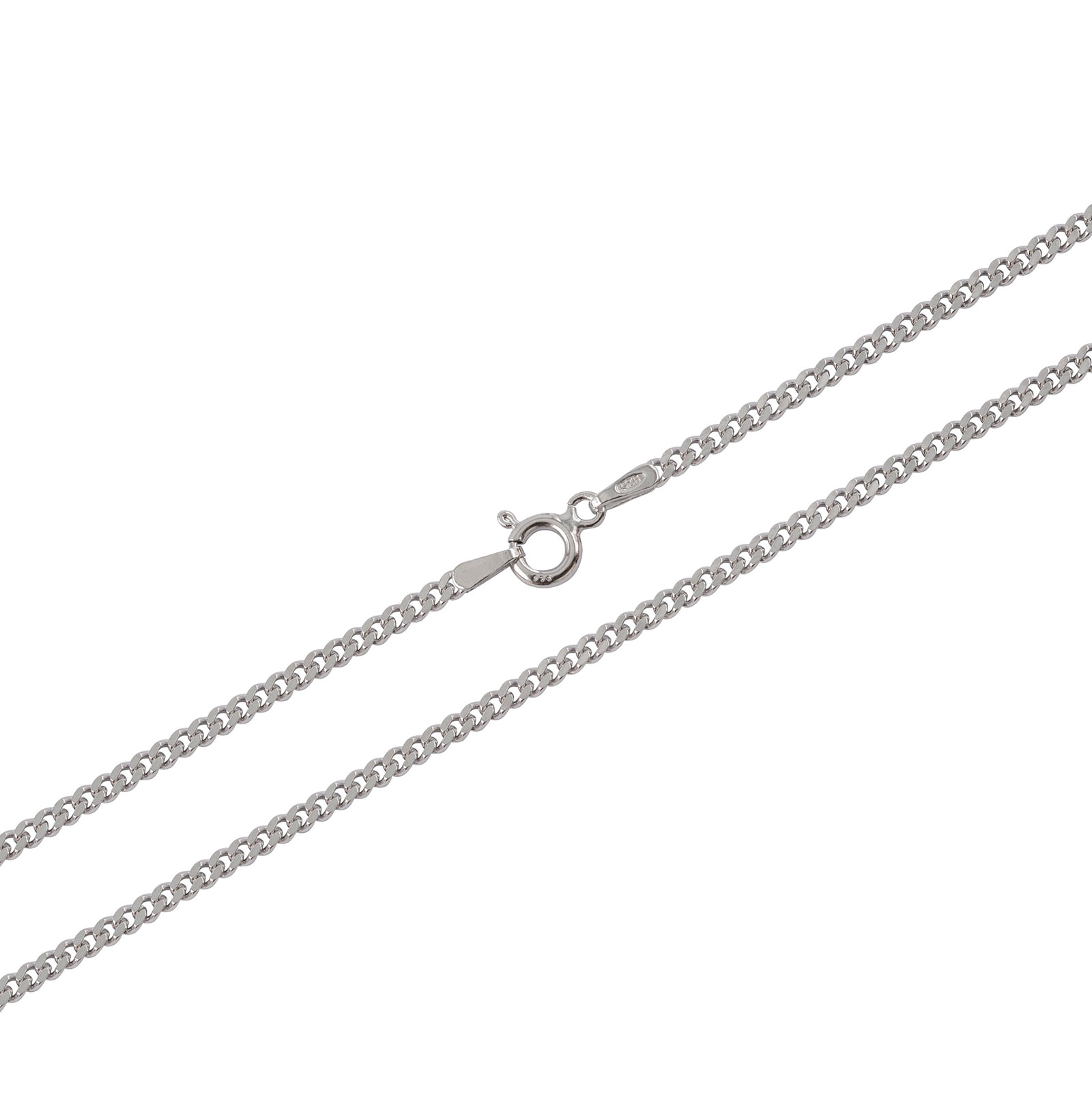 Silverhalsband pansarlänk - 1,7mm / 40cm