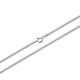 Silverhalsband pansarlänk - 1,7 mm/45 cm